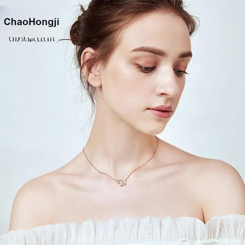 CHAOHONGJI S925 Silver Necklaces Women's-4
