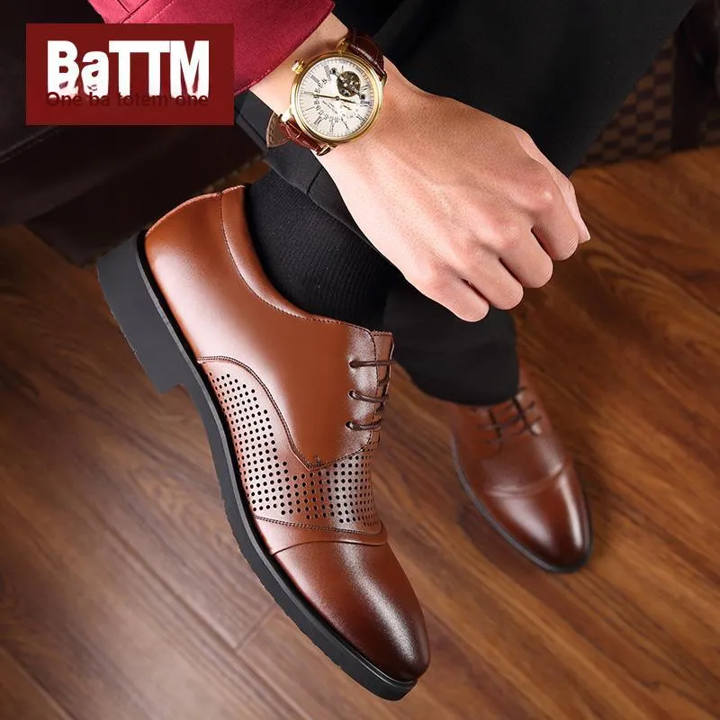 Batotem Dress Shoes Men Low Top Black, Brown-4