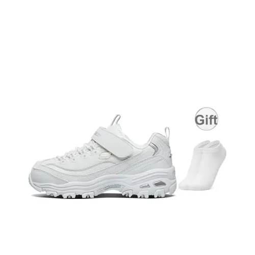 Skechers Kids Противоскользящие Амортизирующие Устойчивые к истиранию Дышащие Низкие Кеды для детей Lifestyle Shoes Серебряный Подростки