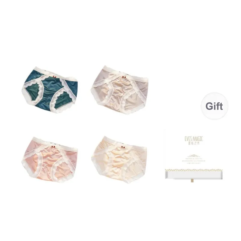 XIA.WA.ZHI.XIU Underpants Women's Shopping Bag 4 Pack-25