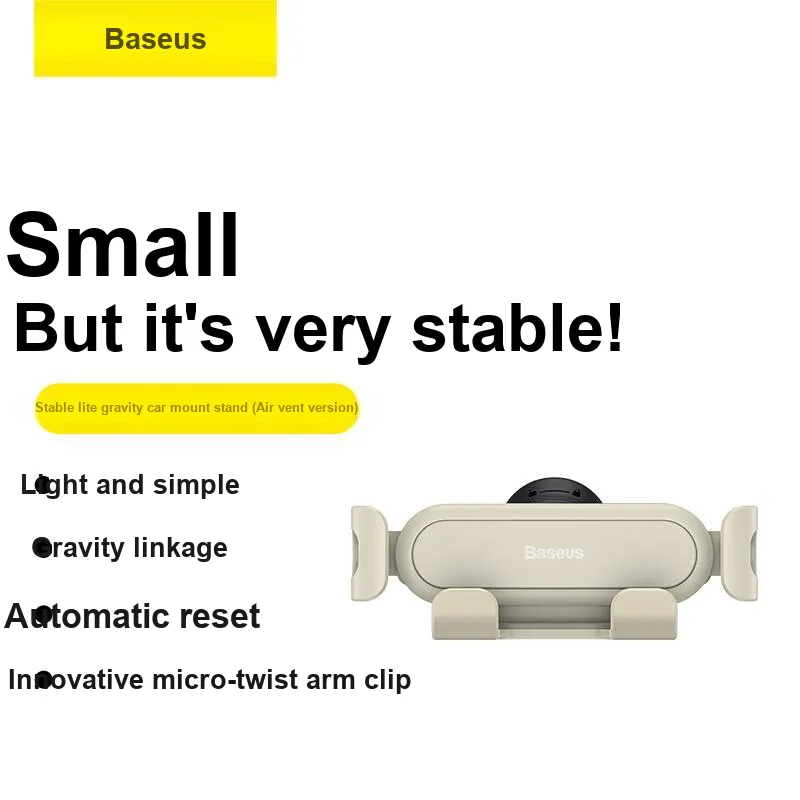 Baseus Bracket Stable Lite Gravity Car Mounted Air Vent Version Fully Automatic Reset Gravity Linkage-6