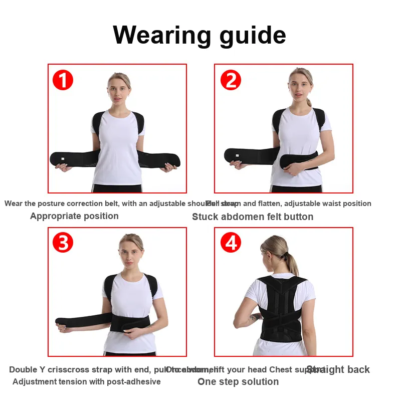 Pie Dazzle Back Support Braces Breathable Protective Compression Black Unisex-4