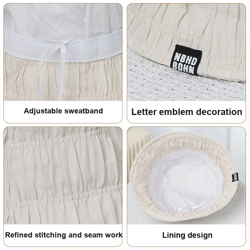 Yalu Polyester Bucket Hats Women's-6