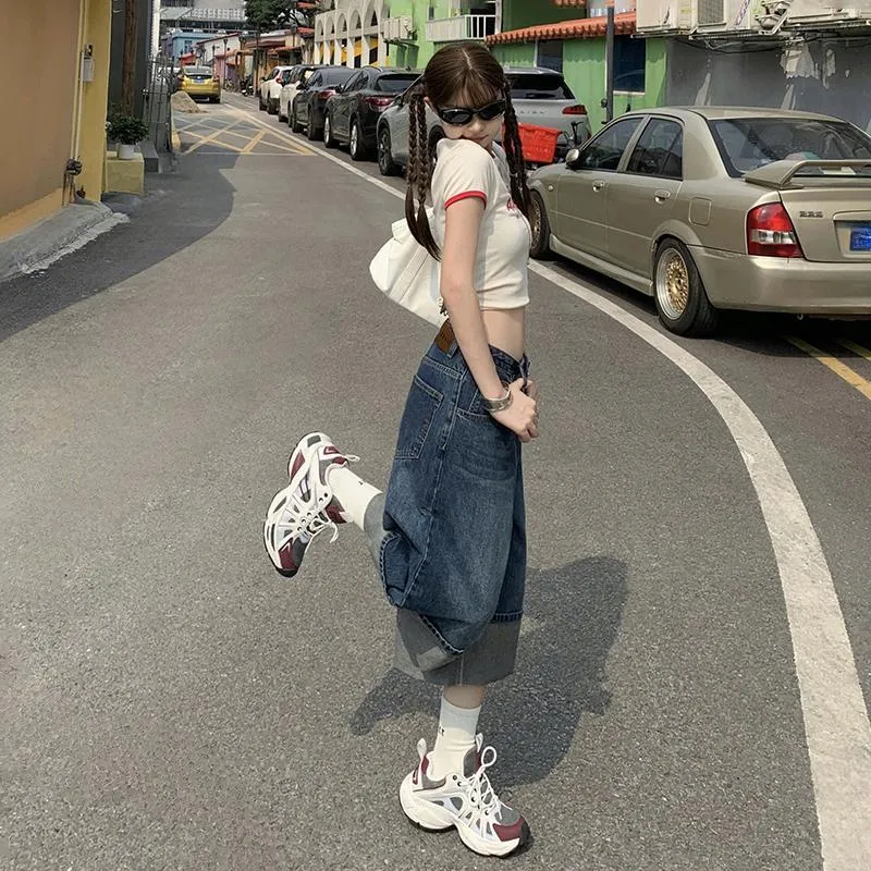 Jenna Chun Denim Shorts Women's-6