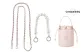 Pink Leather Shoulder Strap 110cm+Portable Pearl Chain