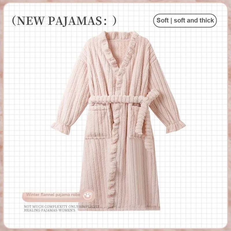 OUSHIBO Bath Robes Women's Image Color-1