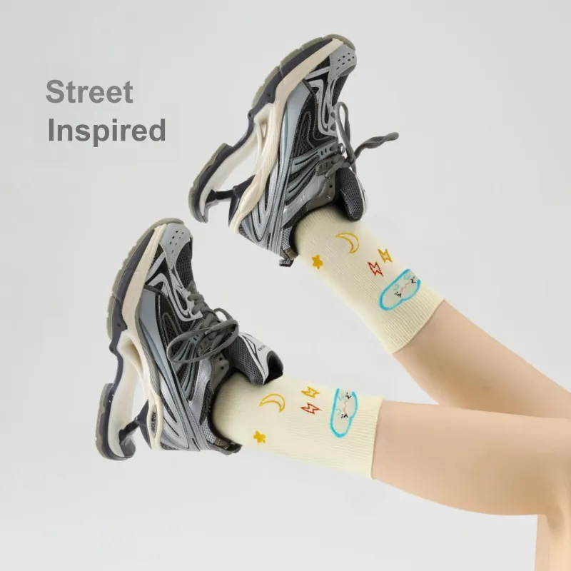 PLAN IN Mid Calf Socks Unisex Box 5 Pack-2