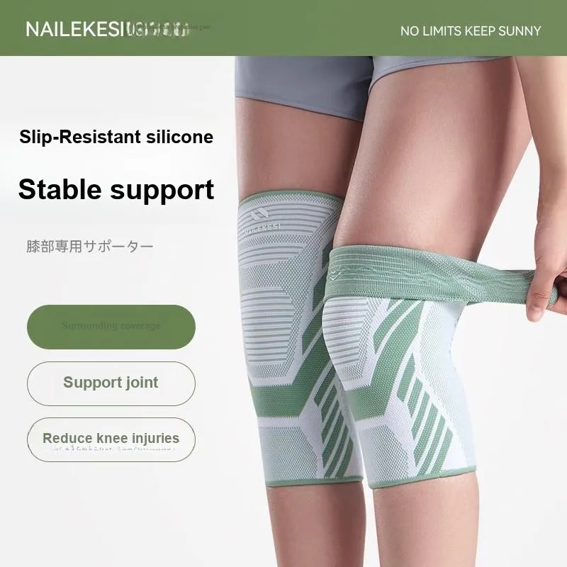 NAILEKESI Knee Pads Polyester Elastane Latex Thread Silicone Running Cycling Fitness Unisex-3