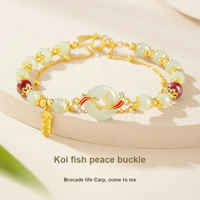 Andaozi Hetian Jade Bracelets Green Jade Women's-1