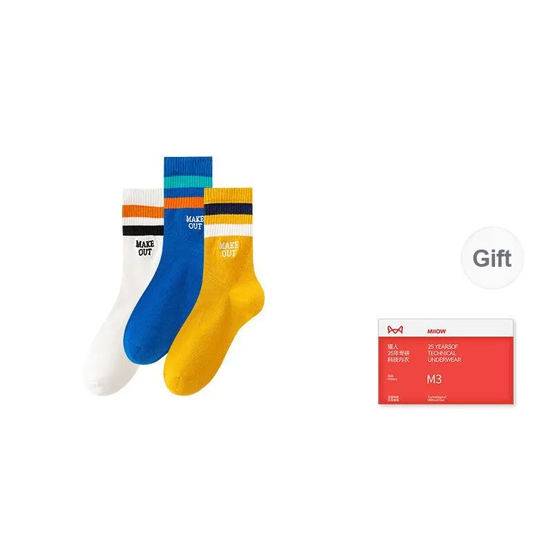 MIIOW Trend Party Series Mid-Calf Socks Men's Shopping Bag Combo Set-7