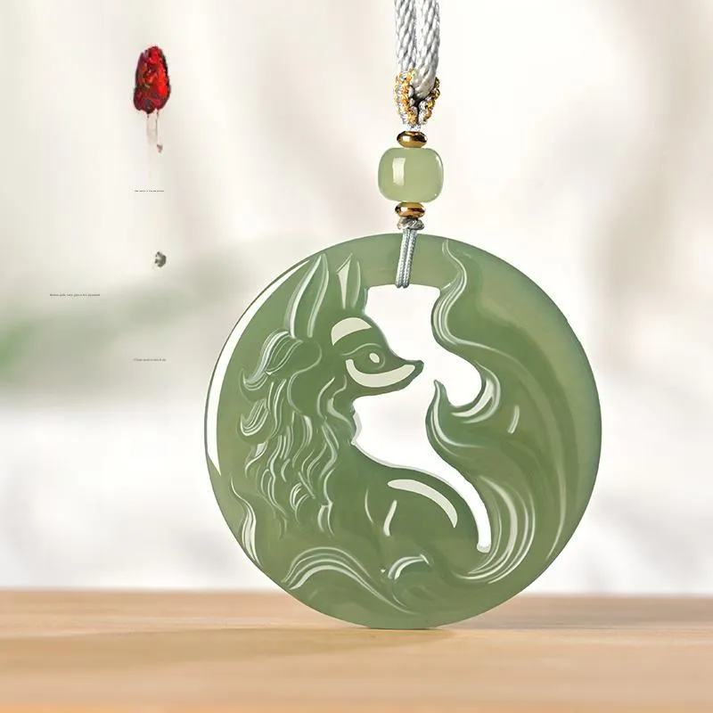 KUNYUYAO Hetian Jade Pendants White Jade Unisex-7