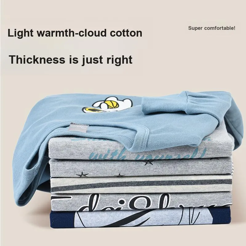 Cotton Gene Thermal Set Men's Light Gray-1