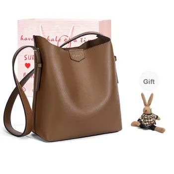 ST&SAT Synthetic Leather Portable Tote Shoulder Bag Crossbody Bag Regular Women's Khaki \ Black \ Brown \ Ecru \ Umber