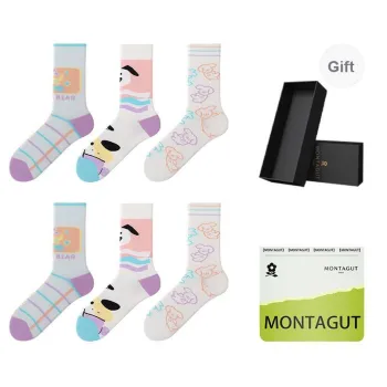 Montagut Mid Calf Socks Unisex Gift Box Combination