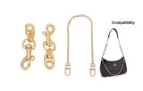 (Gold-Tone) Pig Nose Chain*2+Decorative Chain 40cm