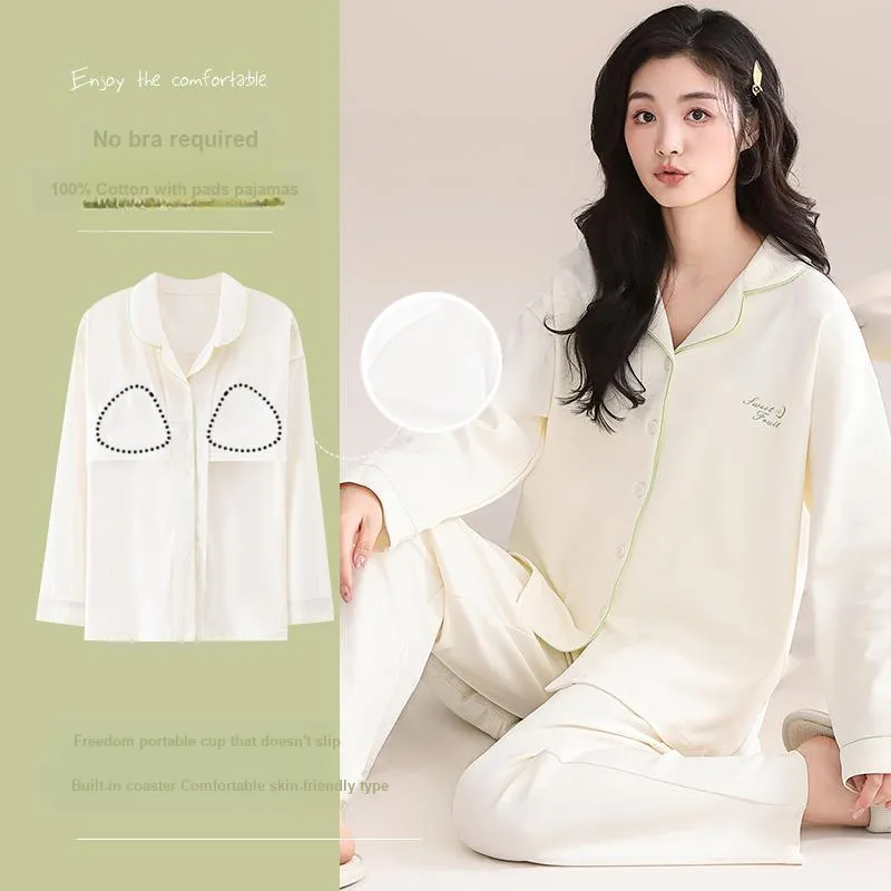 GRACEWELL Pajama Set Women's Milk White-5