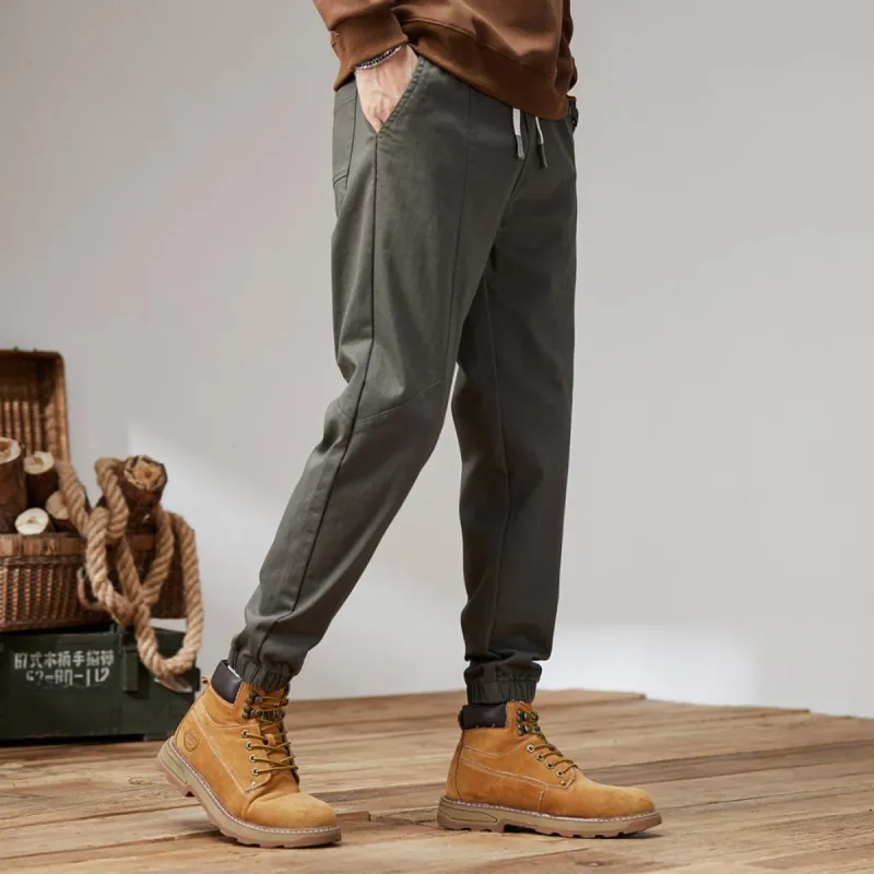 DEBRAND Casual Pants Men's Military Gray-3