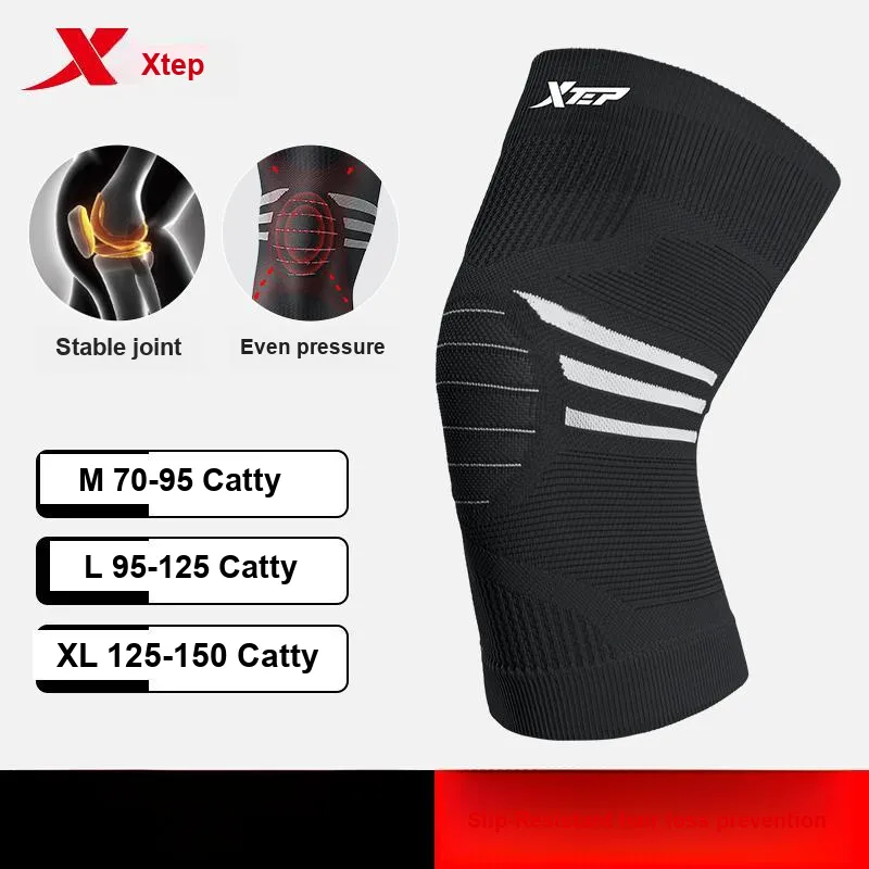 XTEP 987 Knee Pads Running Tennis Fitness Unisex Nylon Elastane-3