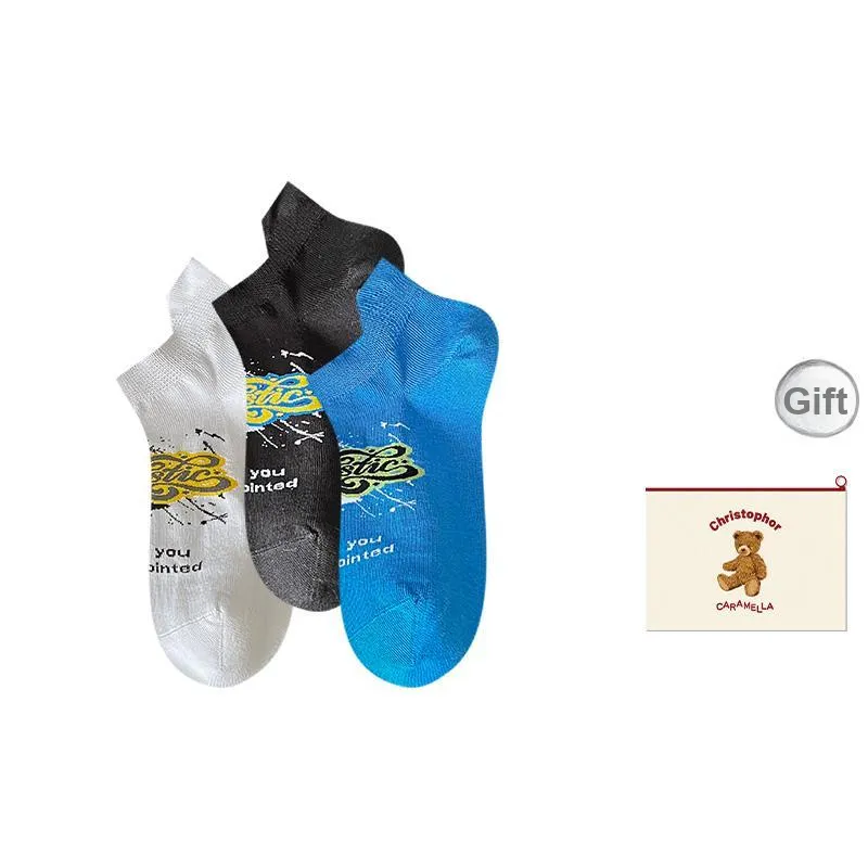 Caramella Ankle Socks Unisex Shopping Bag Combo Set-7