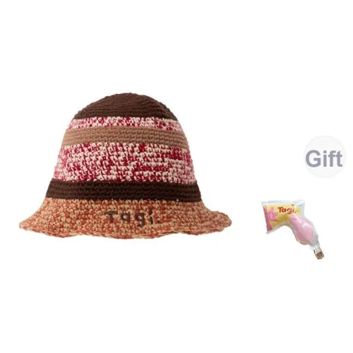 Tagi. Cotton Bucket Hats Женские Вино Влажная Вишня