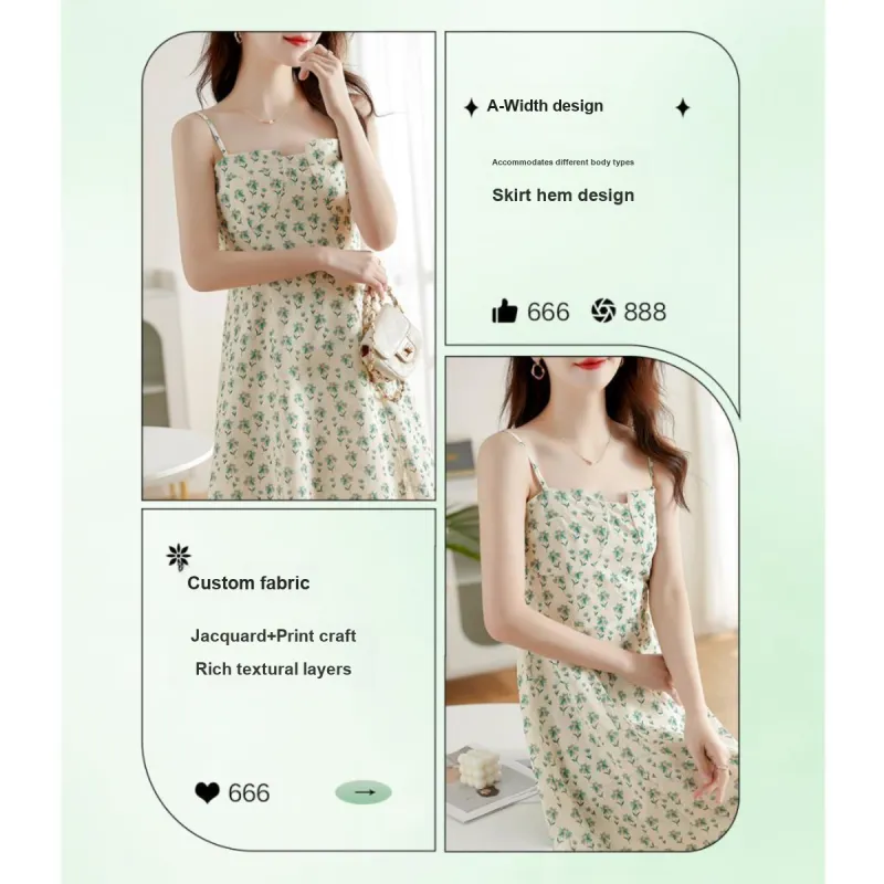 Like The Age Of Water Slip Dress Women's Green-4
