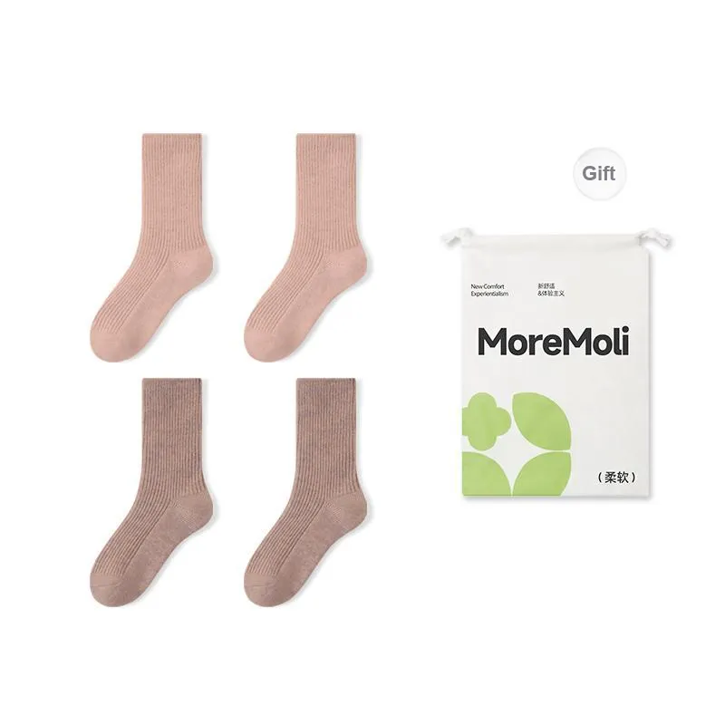 Moremoli Mid Calf Socks Women's Shopping Bag 4 Pack-3