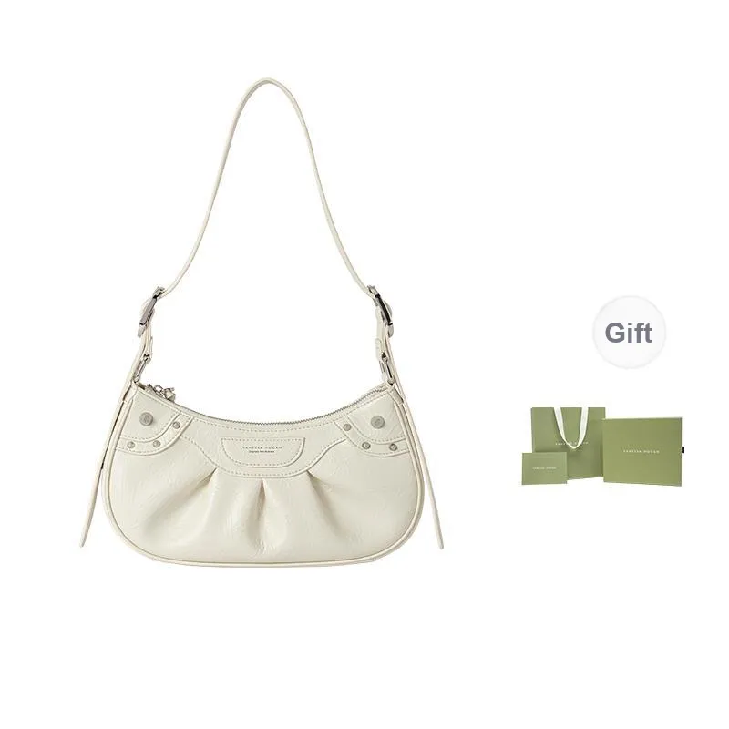 VANESSA HOGAN Cow Leather Handbag Shoulder Bag Crossbody Bag Medium Size Women's Black/Ecru-11