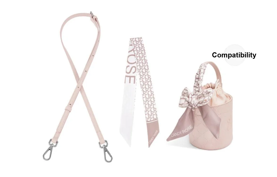 Lan Bao Fan Cow Leather Bag Accessories Women's Pink