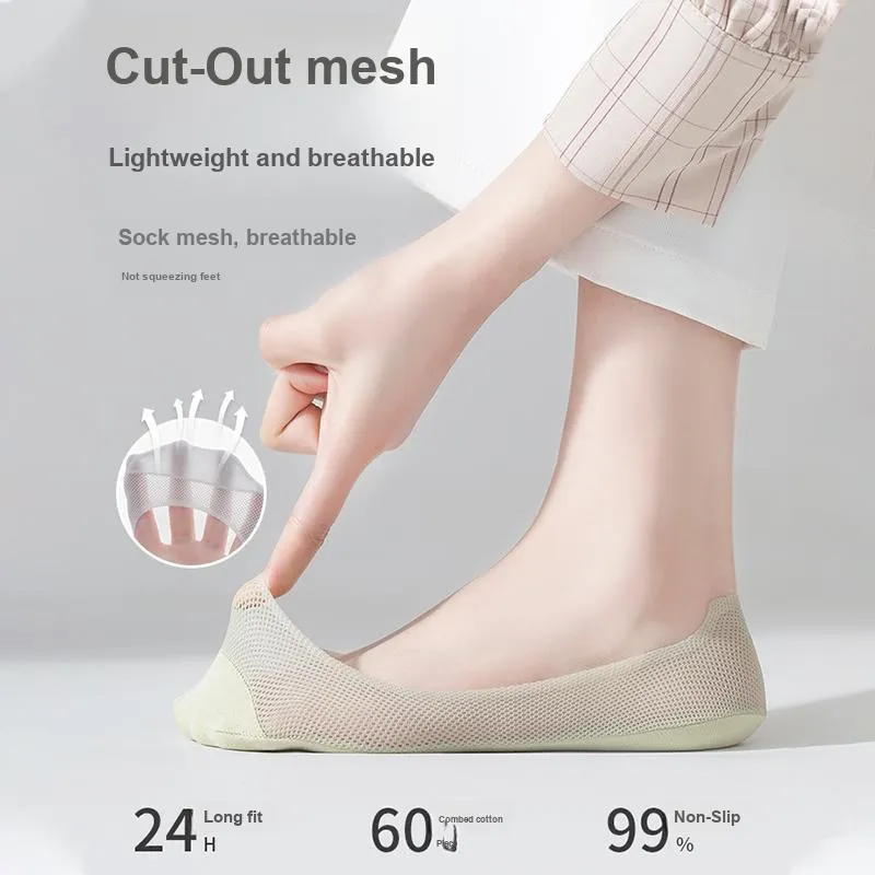 Top Melon No Show Socks Women's 5 Pack-6