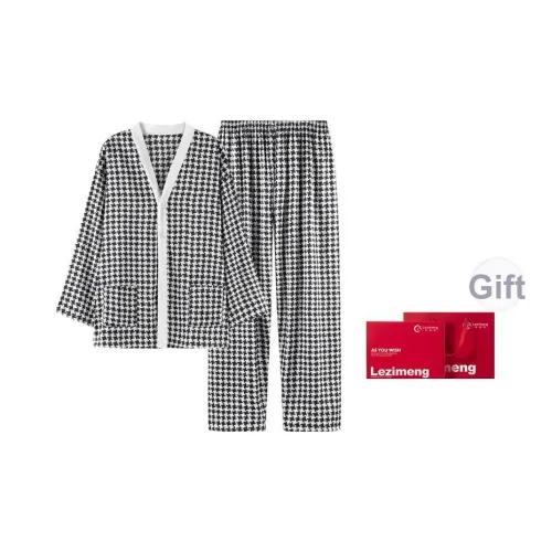 Happy Dreams Пижамный комплект Мужской Gift Box Set в узоре "гусиная лапка"