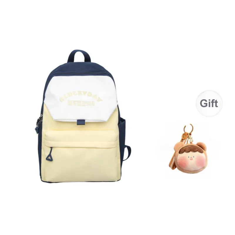 URBAN FOREST Nylon Backpack Regular Unisex Black/Pink/Gray/Coffee/Blue-7
