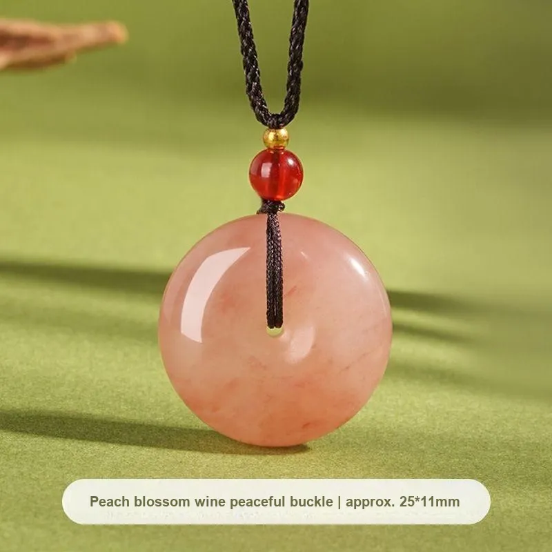 Gifts Golden Silk Jade Necklaces Unisex-5