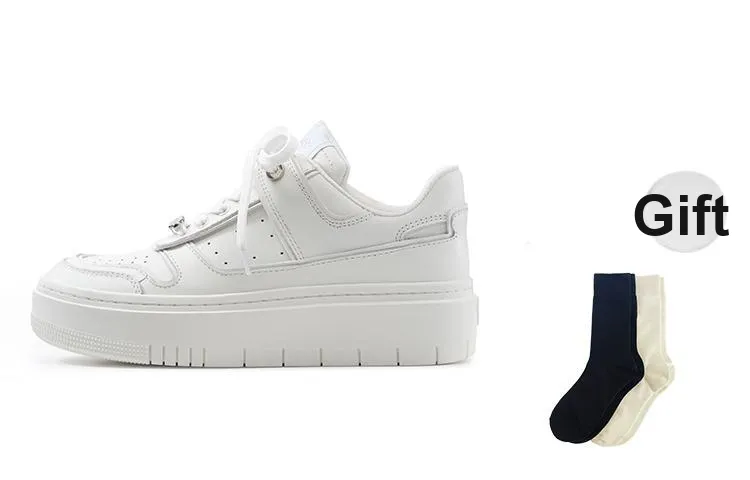 Lucia Tacci Designer Collection Skateboard Shoes Unisex Low Top White