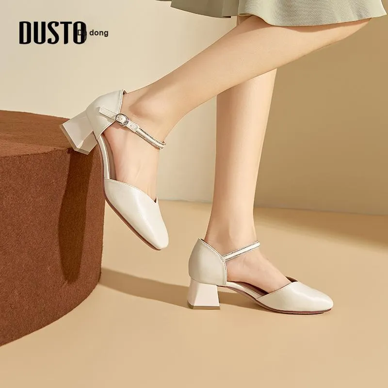 DUSTO Block Heel High Heels Women's-5