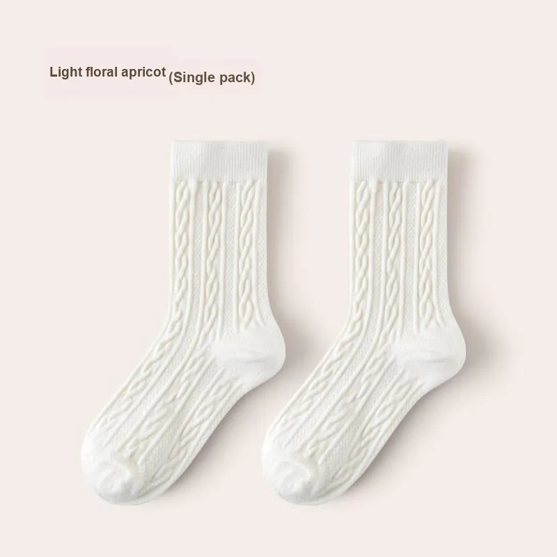 Caramella Mid Calf Socks Women's 1 Pack Solid Color-26