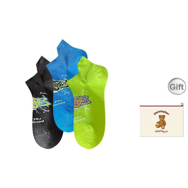 Caramella Ankle Socks Unisex Shopping Bag Combo Set-12