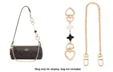 Black White Four-Leaf Clover Extender Chain 15cm+Copper Decorative Chain 35cm[Pure Copper]