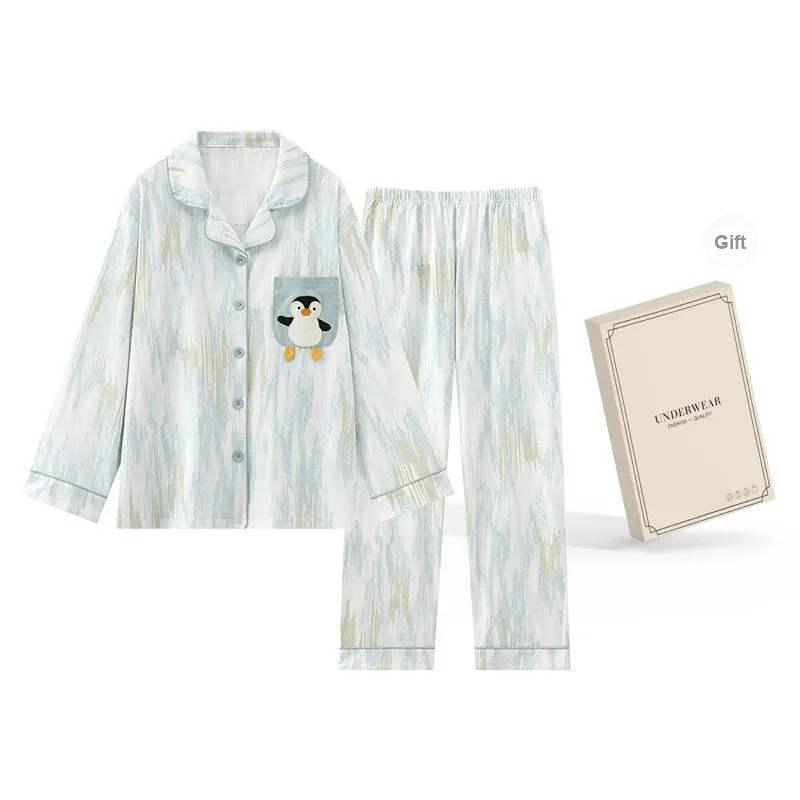 O'MESIK Pajama Set Women's Gift Box Set White-0
