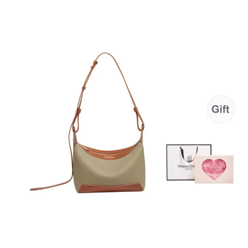 Marino Orlandi Genuine Leather, Top Grain Cow Leather Versatile Casual Crossbody Bag, Shoulder Bag Women's Khaki/White-10