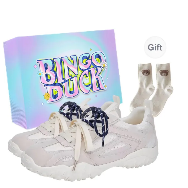 BINGO DUCK Breathable Height Increase Low Top Chunky Sneakers Women's-2