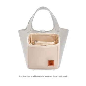 Tide Tribute Silk Basket Bag With Liner Lining Storage Bag Merch Women's Beige/Dusty Blue