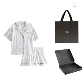 Same Language Pajama Gift Boxes Women's Snow White Stripes