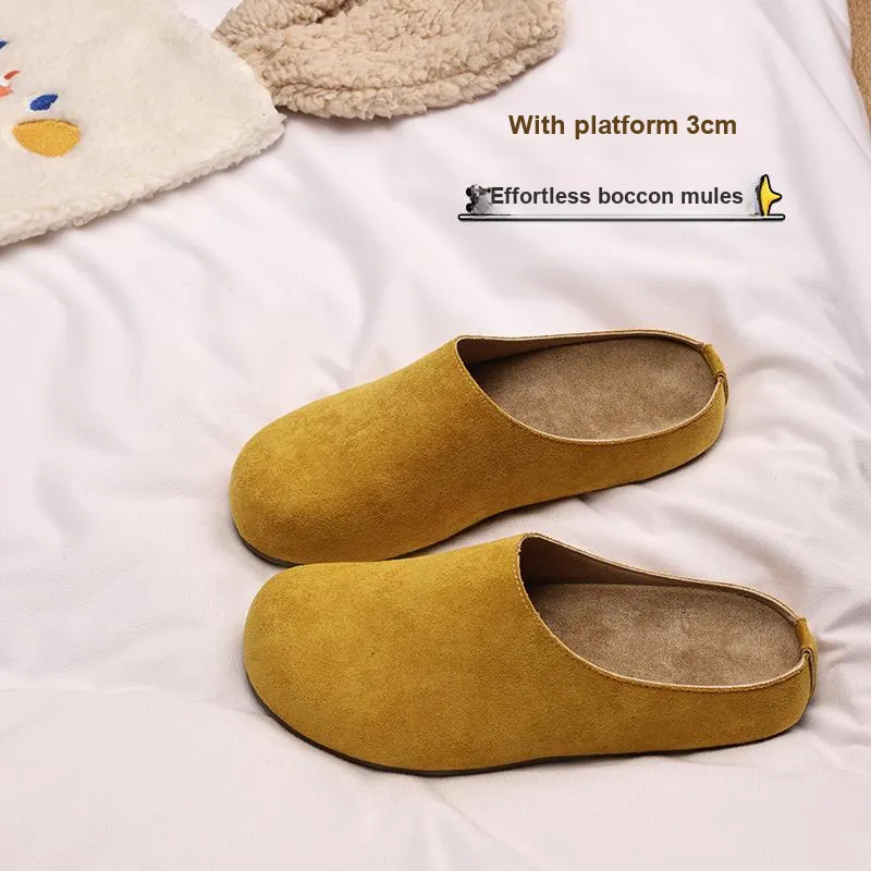 XMISTUO Quiet Abrasion Resistant Slip Resistant Wrap toe Slippers Women's-21