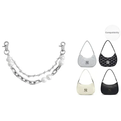 Metal Pearl Decoration Chain Single Purchase Bag Accessory Women's Silver