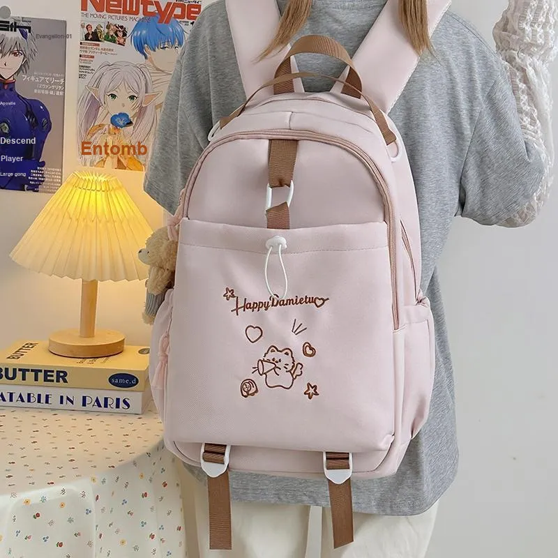Kaka Tree Nylon Backpack Unisex Multicolor-14