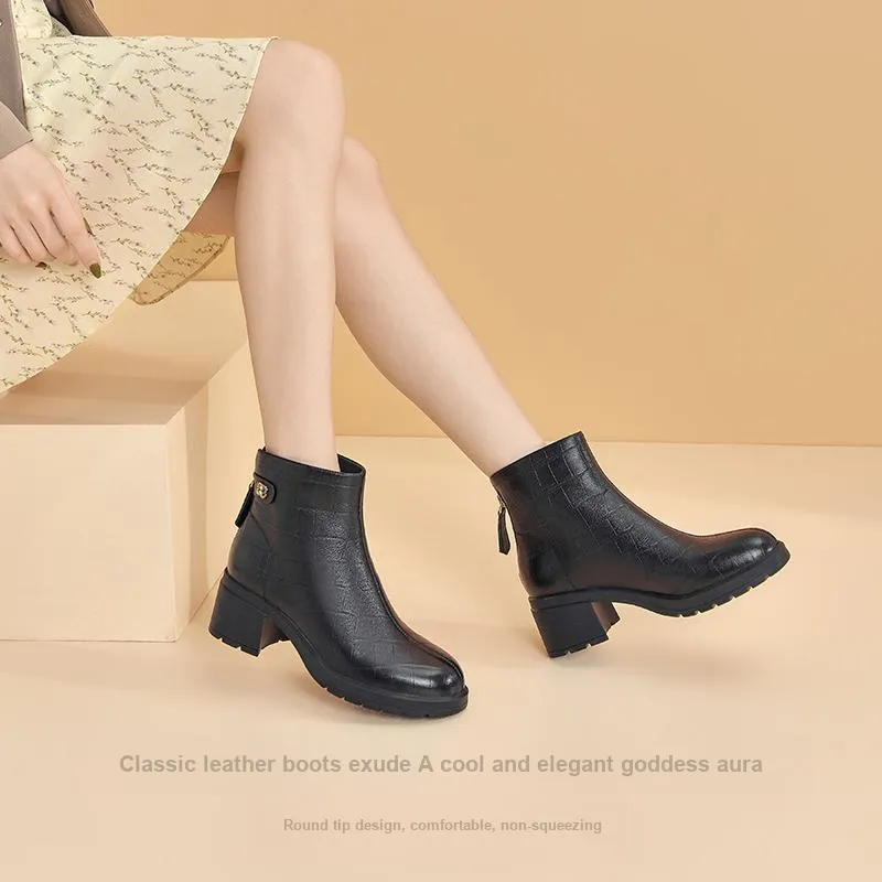DG Ankle Boots Women's Black/Milk Tea-2