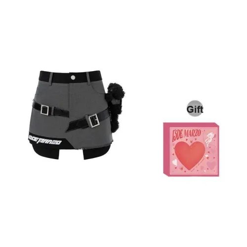 13 DEMARZO Повседневные короткие юбки Женские Серый