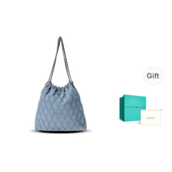 CHRISBELLA Fabric Shoulder Bag Large Size Women's Blue
