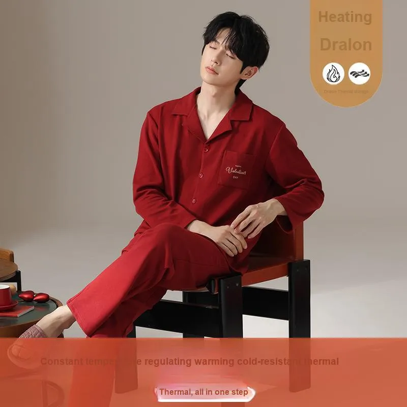 GOSO Pajama Set Men's Brick Red-6