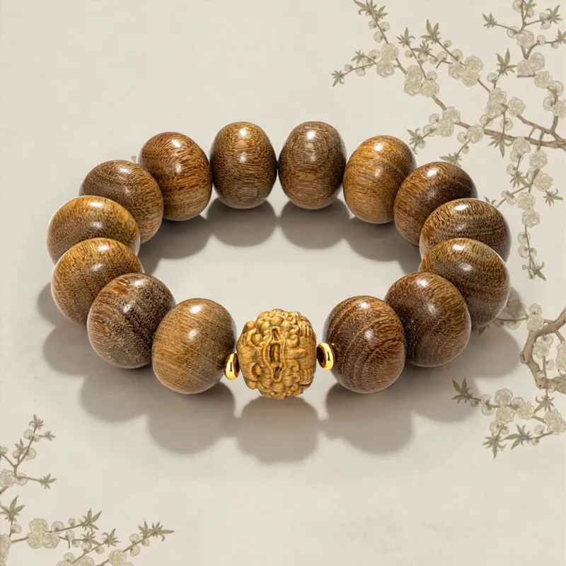 JINGCHENGGOU Green Sandalwood Bracelets Unisex-3